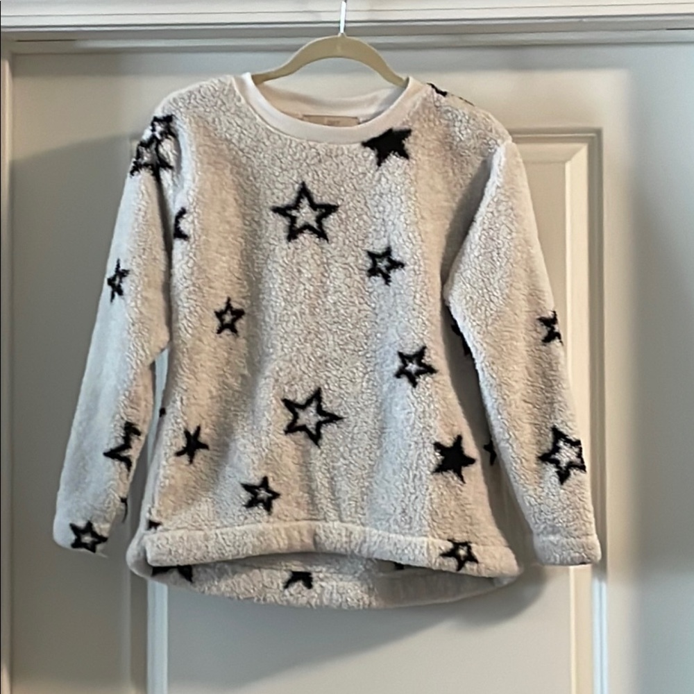 LOFT Star Patterned Sweater - White and Black